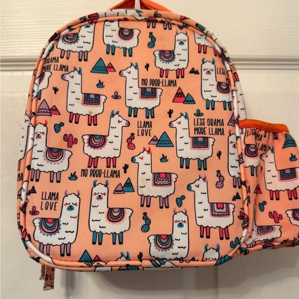Kid’s Super Cute Fit + Fresh Less Drama More Llama Insulated Lunch Bag NWOT